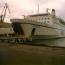 Vana Tallinn Tallink Georg Ots at Quay in Port of Tallinn July 1996