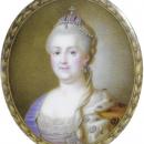 Miniature of Catherine II (early 19th c., priv.coll)